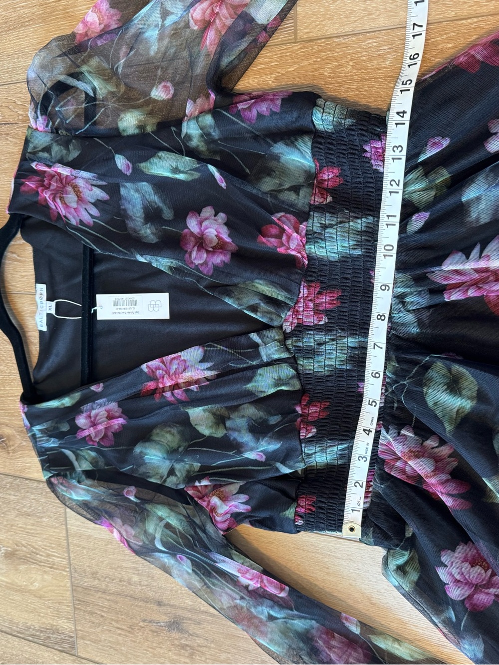 Brand New Baltic Born Women’s Maxi floral dress with mesh sleeves size XL - Picture 7 of 12